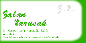 zalan marusak business card